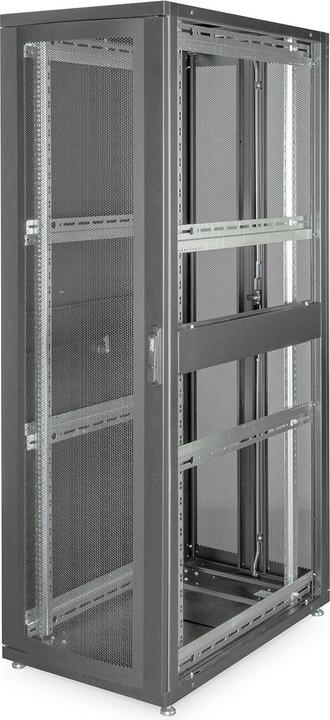 Digitus Serverschrank 48,3cm 19Zoll 42HE schwarz RAL9005 1970x600x1000mm perforierte Tuer inkl.28x Montag... (42 HE, 19 Zoll Rack)