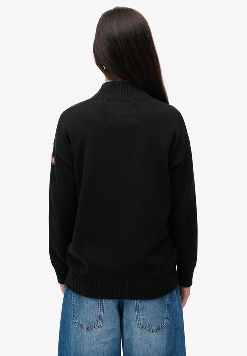 Image du produit Superdry Pull half-zip ample en maille à col camionneur femme (M)