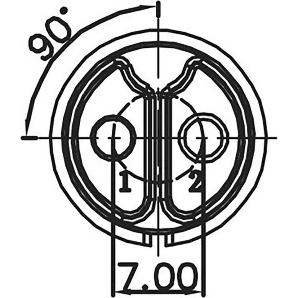 Thumbnail - Lumberg 0262 02 Rundsteckverbinder Kupplung, gerade Gesamtpolzahl: 2 1 St., Elektronikkabel + Stecker, Schwarz