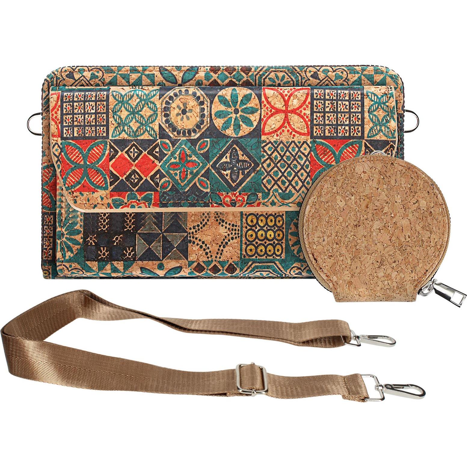 Avizar, Handtasche, CorkMosaic Korktasche, Mehrfarbig