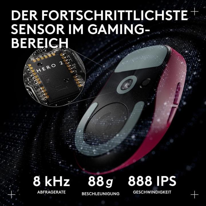 Actual product image Logitech PRO X SUPERL 2 DEX-PINK-EER2-933 (Cable, Wireless)