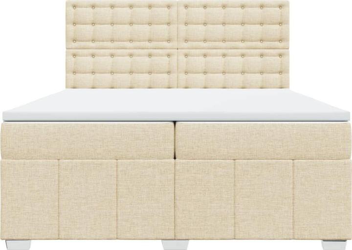 Actual product image vidaXL Bo x springbett mit Matratze 200 x 200 cm Stoff (200 x 200 cm)
