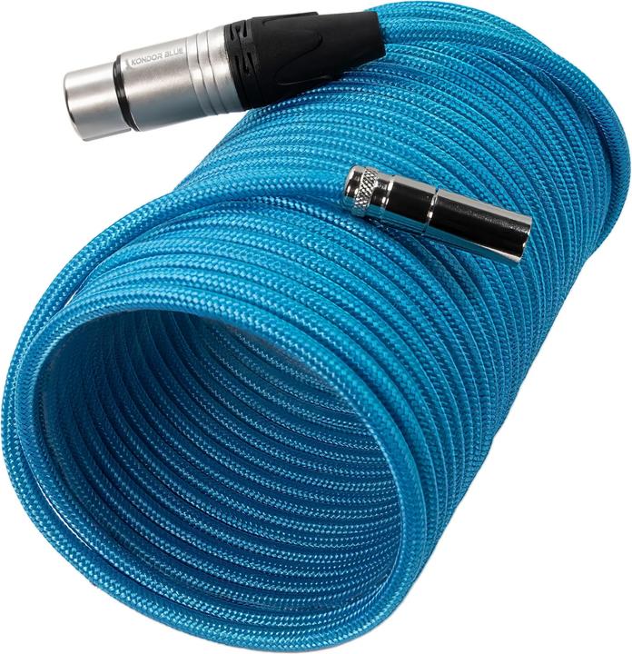 Immagine prodotto Kondor Blue Mini XLR a XLR per telecamera BMPCC 6K Pro/C70 (16" | 3' | 5' | 10' | 25') - Blu, 25' (25 m, Specifiche del dispositivo)