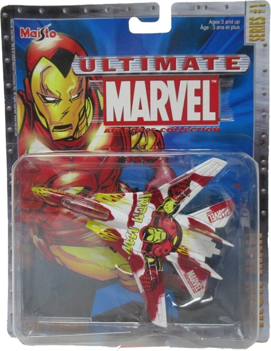 Actual product image Maisto 2002 Ultimate Marvel Air Force Collection Iron Man F-14 Tomcat