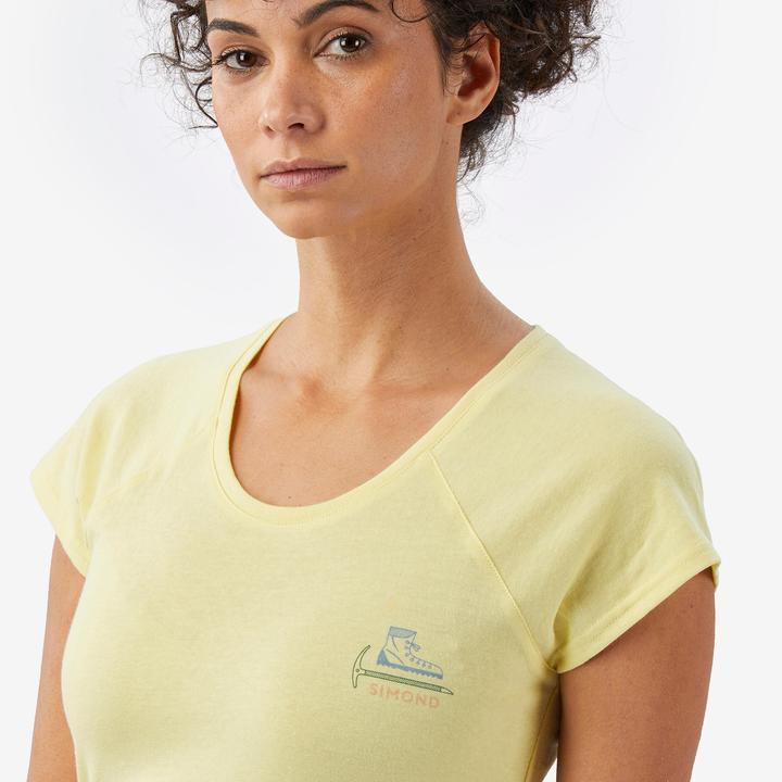 Image du produit Simond T-shirt d'escalade confortable femme, Vertika jaune, Montse Galbany (M)