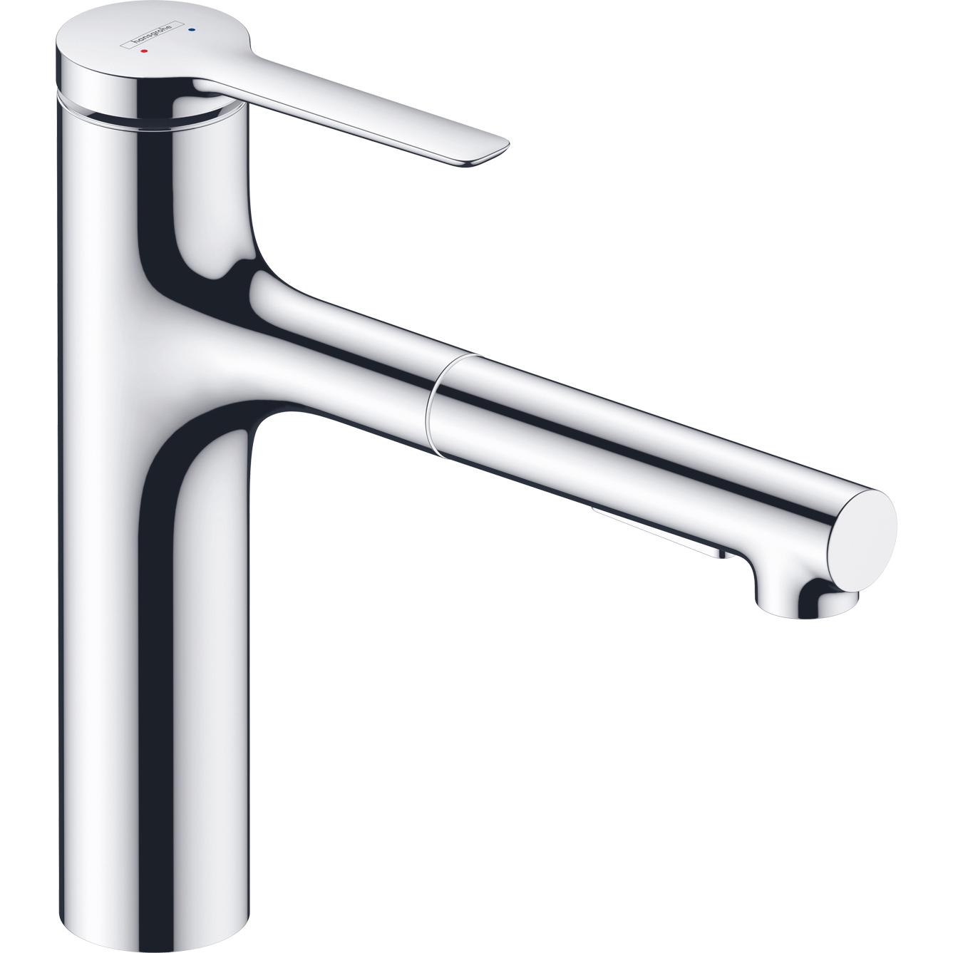 hansgrohe, Küchenarmatur, HG Einhebel-Spültischmischer Zesis M33 160 Ausziehbrause 2 jet sBox lite chrom