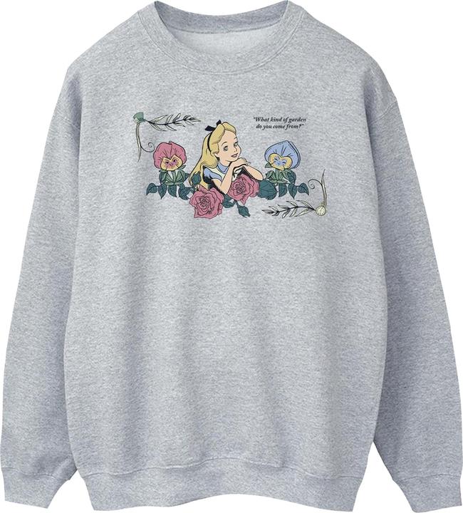 Actual product image Disney Mens Alice In Wonderland What Kind Of Garden Sweatshirt (XL)