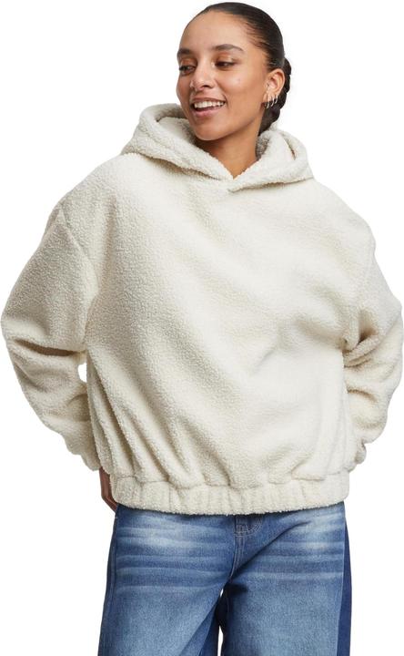 Produktbild Urban Classics Ladies Oversized Bonded Sherpa Hoody whitesand M (M)