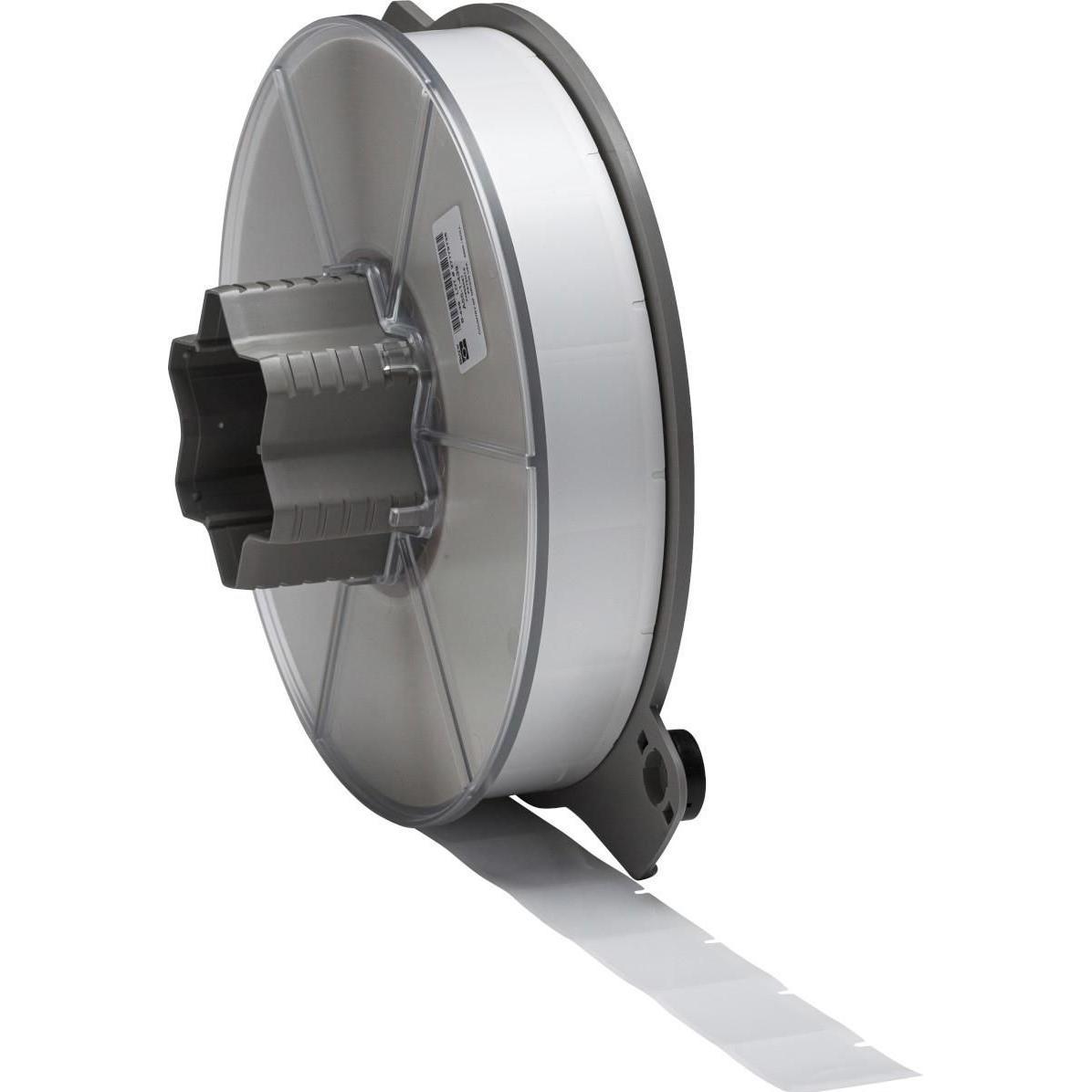 Brady, Etiketten, A55-1-483, Polyester, Weiss, glänzend, 25.40 x 38.10 mm, extra stark haftend, (3600 E.)