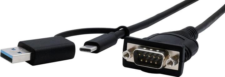 Actual product image Exsys USB 2.0 with C+A connector to 1S serial RS-232 port, LED indicator, 0.5 metre cable (0.50 m)