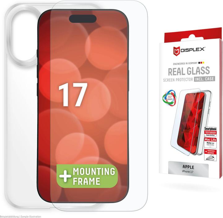 Displex Real Glass + Handyhülle (1 Stück, Apple iPhone 17)