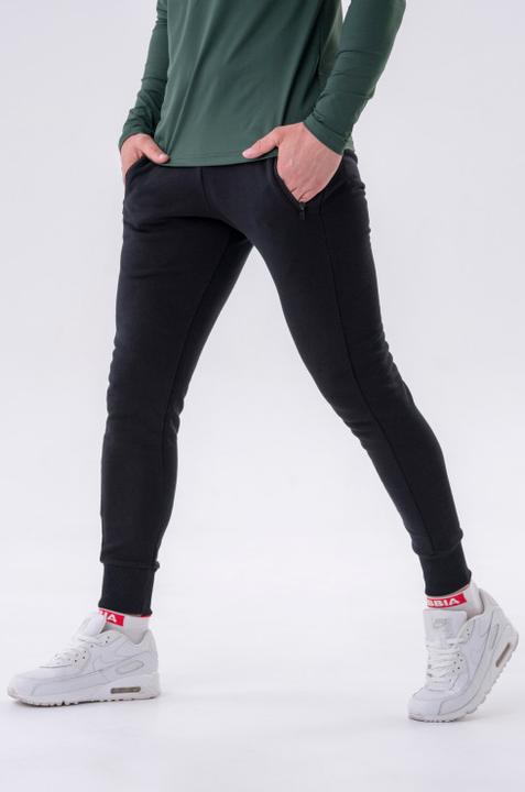 Actual product image Nebbia Slim sweatpants with zip pockets "Re-gain" 320 black (XL)