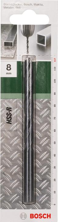 Produktbild Bosch Zubehör Metallbohrer HSS-R, DIN 338 D= 8,0 mm L= 117 mm (8 mm)