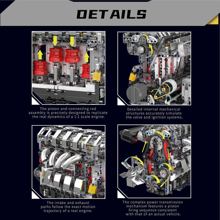 Produktbild Mould King 4-Zylinder Reihenmotor
