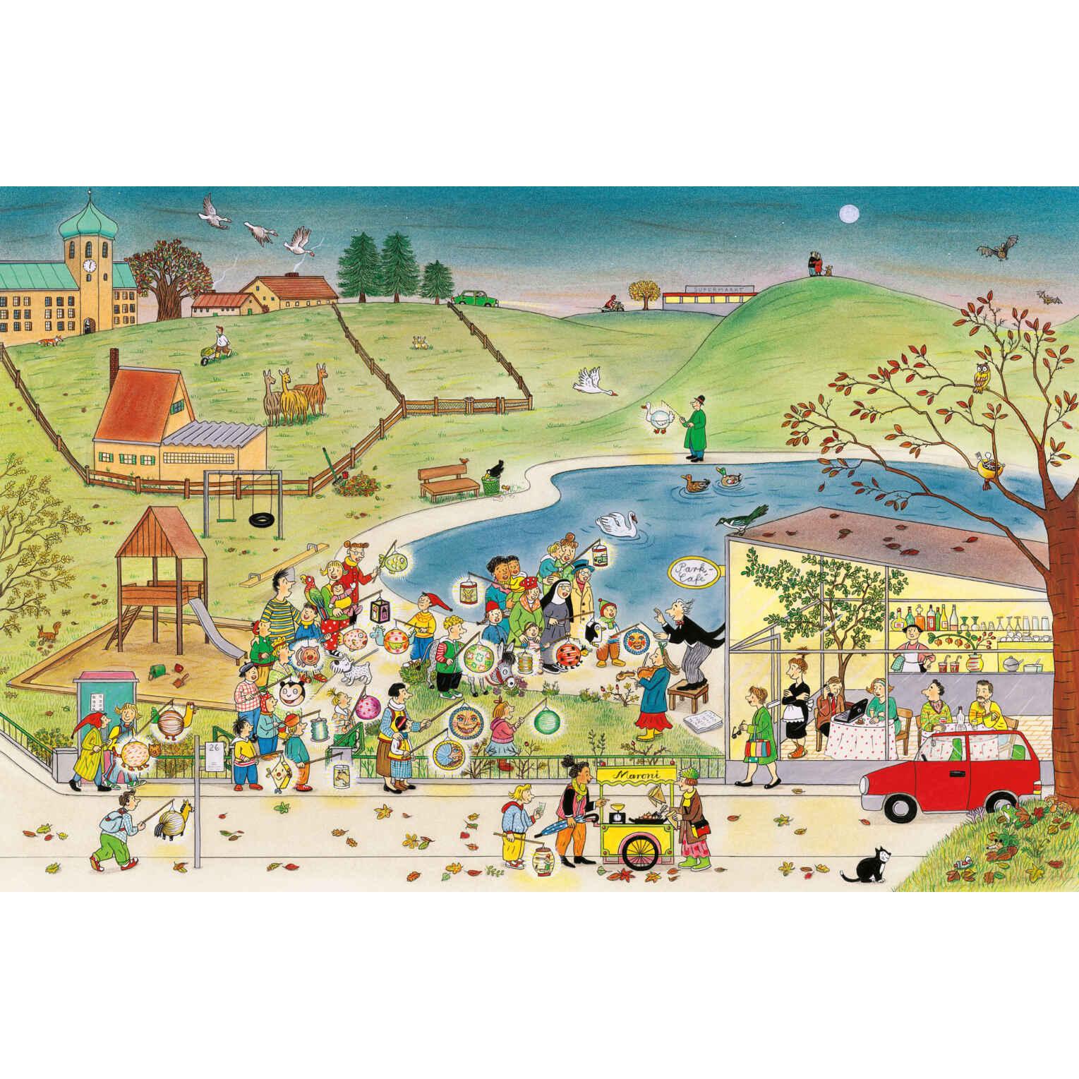 Thumbnail - Gerstenberg Herbst-Wimmel-Puzzle (Kinderpuzzle) (104 Teile)