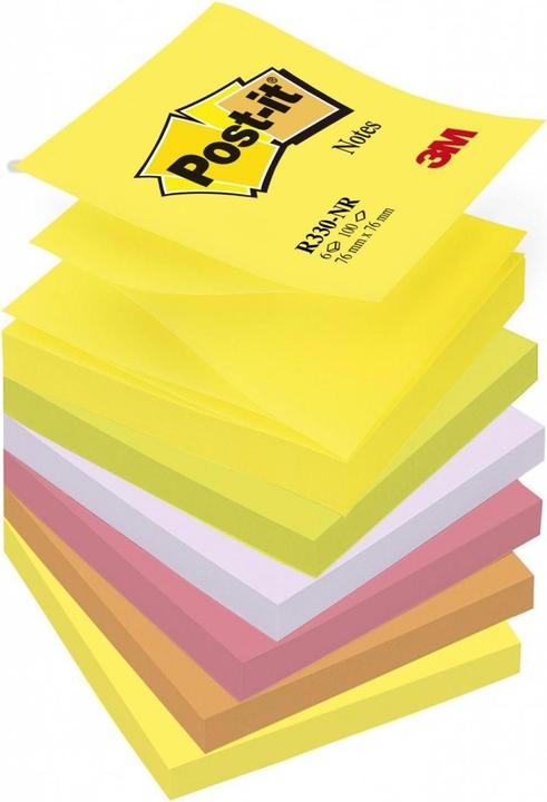 Post-it Z-Notes Regenbogen (76 x 76 mm)