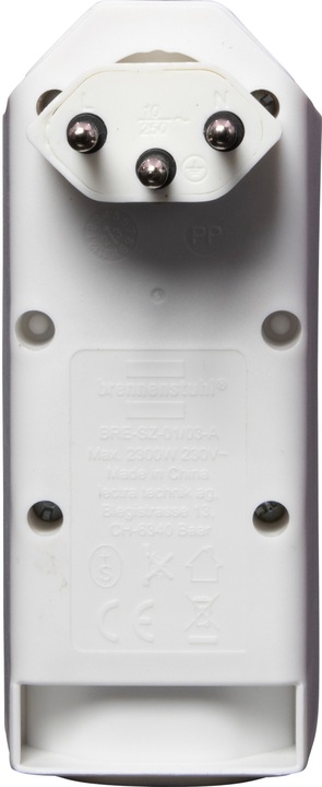 Image du produit Brennenstuhl cleverLINE fiche de dérivation 2+1 fois blanche, orientable jusqu'à 300° (sans suspension) *CH* (Type 13, 3 x)