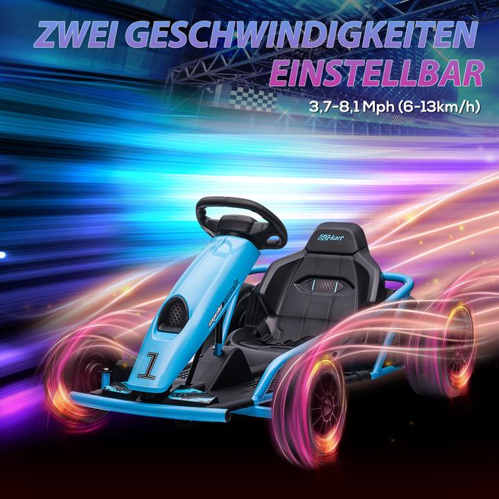 Image du produit Homcom Kinder Elektro Gokart Kunststoff, Metall Blau