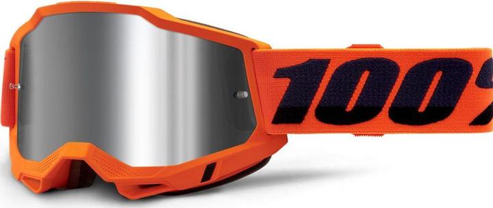Actual product image 100% ACCURI 2 Goggle Orange - Mirror Red Lens (Black Orange, Mirror Red)