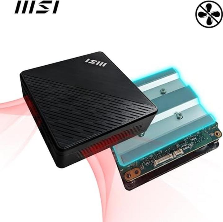 Actual product image MSI Intel Pentium N200 Mini PC with 4GB DDR4, 128GB SSD, Windows 11 Pro, Fanless Design (128 GB, 4 GB, Intel Pentium N200)