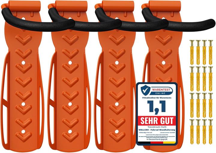 Actual product image Wellgro Velohalter Wandmontage, 4er-Pack