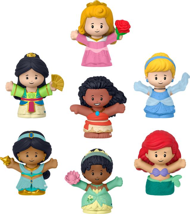 Fisher-Price Little People Disney Princess Spielzeug, 7er-Figurenpack für Klein- und Vorschulkinder