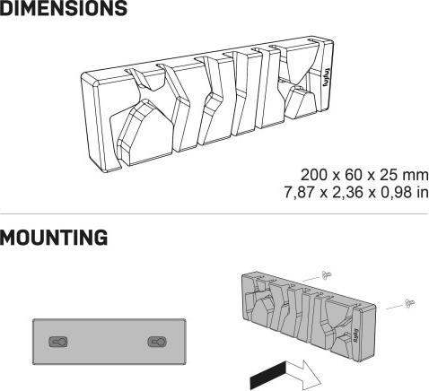 Produktbild Fujfuj Classic Dark Concrete Key Holders