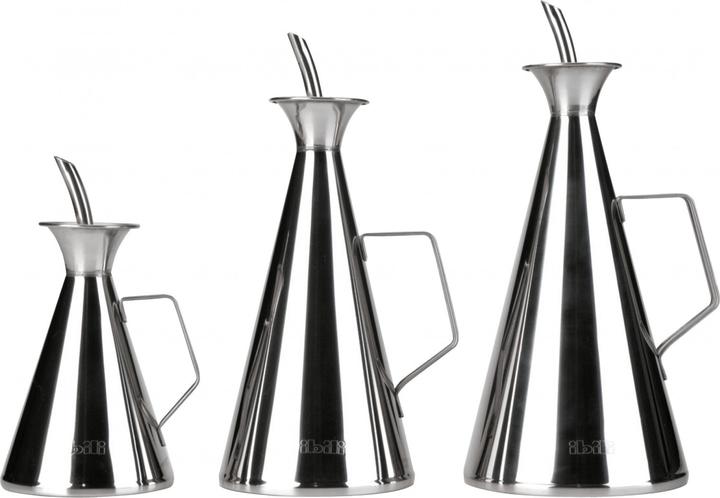 Ibili Roestvrijstalen oliefles 1000 ml Ideaal voor het doseren en bewaren van olie (1000 ml)