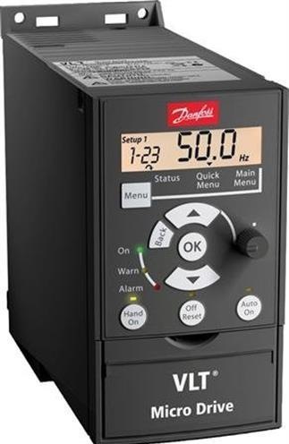 Produktbild Danfoss VLT FC51 0,18kW IP20,C1 filter 15m, uden betjeningspanel, udslagsblanketter