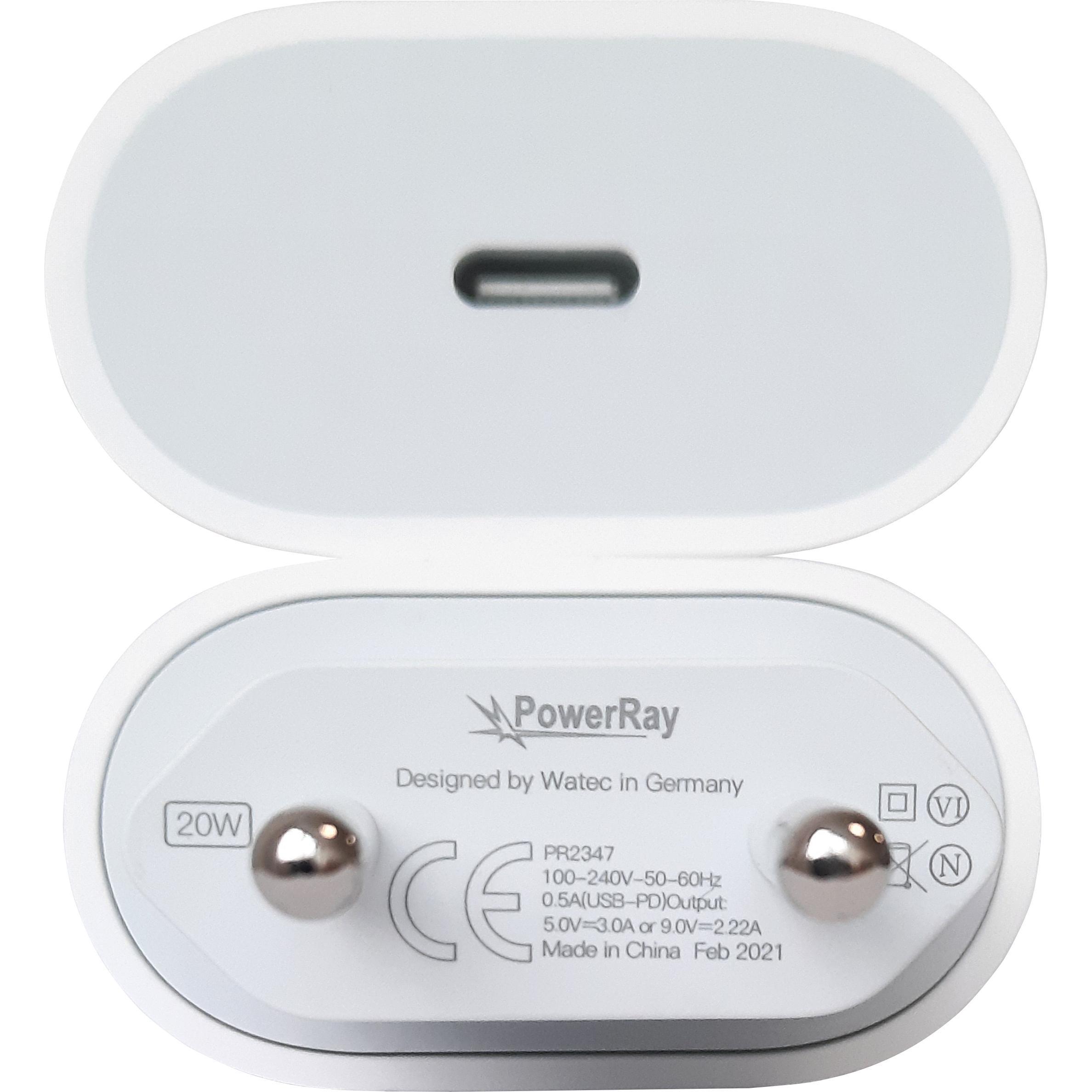 Thumbnail - PowerRay Schnellladegerät (20 W), USB Ladegerät, Weiss