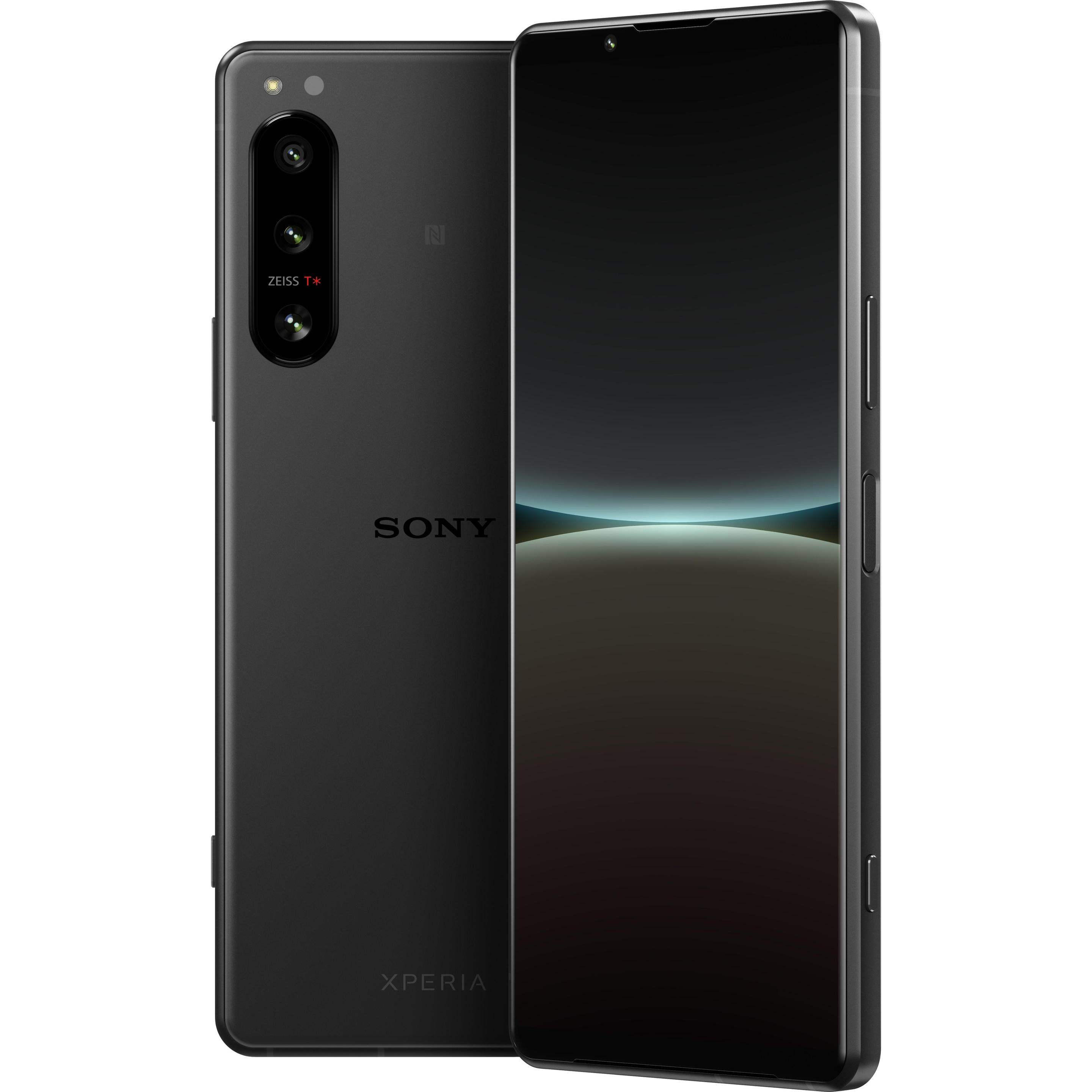 Sony Xperia 5 IV (128 GB, Black, 6.10", SIM + eSIM, 12 Mpx, 5G), Smartphone, Schwarz