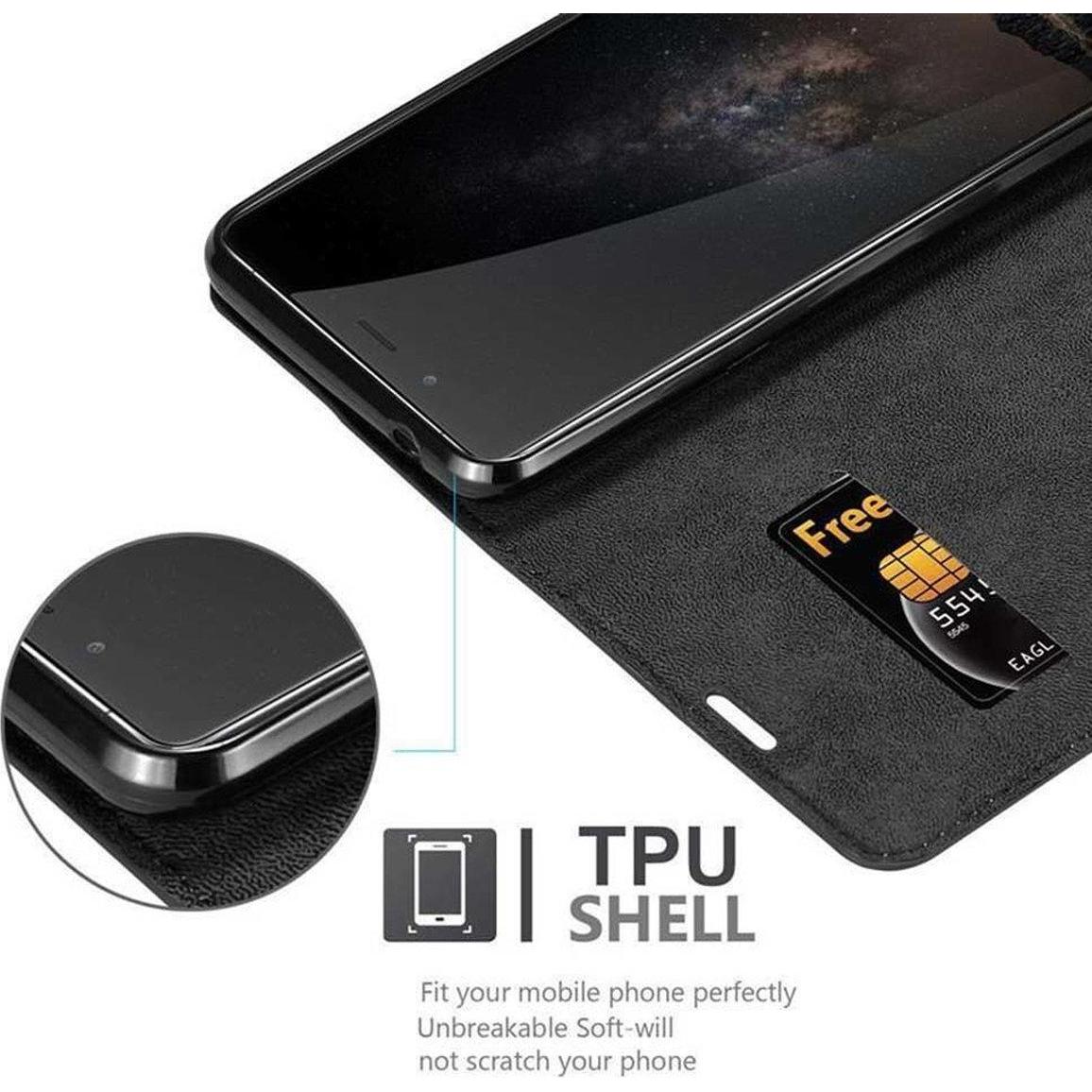 Thumbnail - Cadorabo Book Invisible Magnet Cover (ZTE Nubia Z11 Max), Smartphone Hülle, Schwarz
