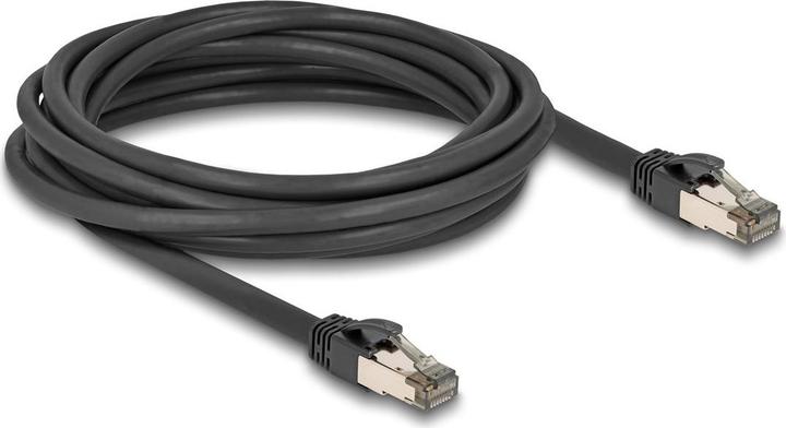 Actual product image Delock RJ45 network cable Cat.6A U/FTP ultra flexible with inner metal jacket 5 m black (U/FTP, CAT6a, 5 m)