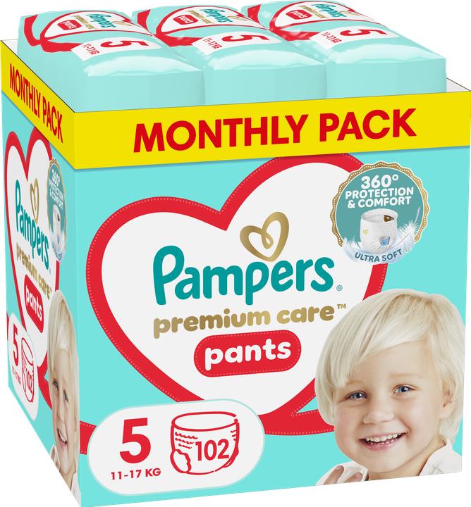 Image du produit Pampers Premium Pants (Taille 5, Pack mensuel, 102 pièce(s))