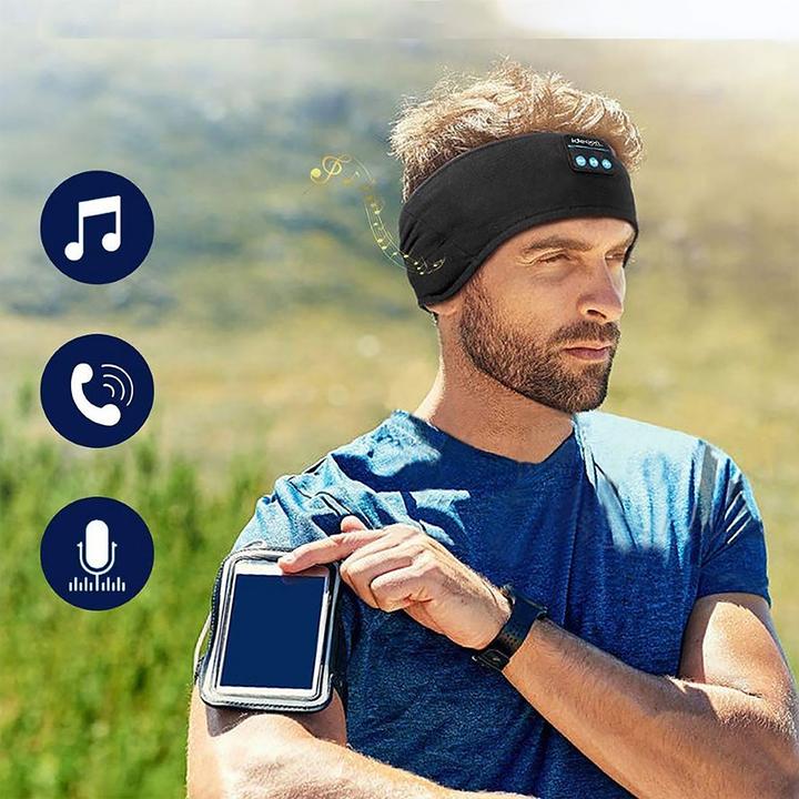 Image du produit Ideoon Kopfhörer-Stirnband, Bluetooth 5.4, Freisprecher & Sprachsteuerung, schwarz (13 h, Sans fil)