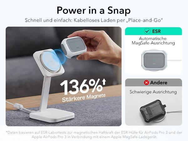 Actual product image ESR Orbit Hybrid HaloLock AirPods Pro 3 (Charging case cover)