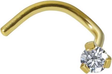 Produktbild Bijouteria Nasenpiercing (Zirkonia, Titan, PVD Beschichtung (goldfarben))