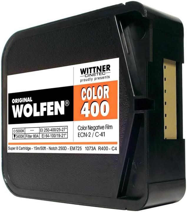 Immagine prodotto Orwo original WOLFEN Color 400 SUPER 8 ISO 250400 with developmentscan