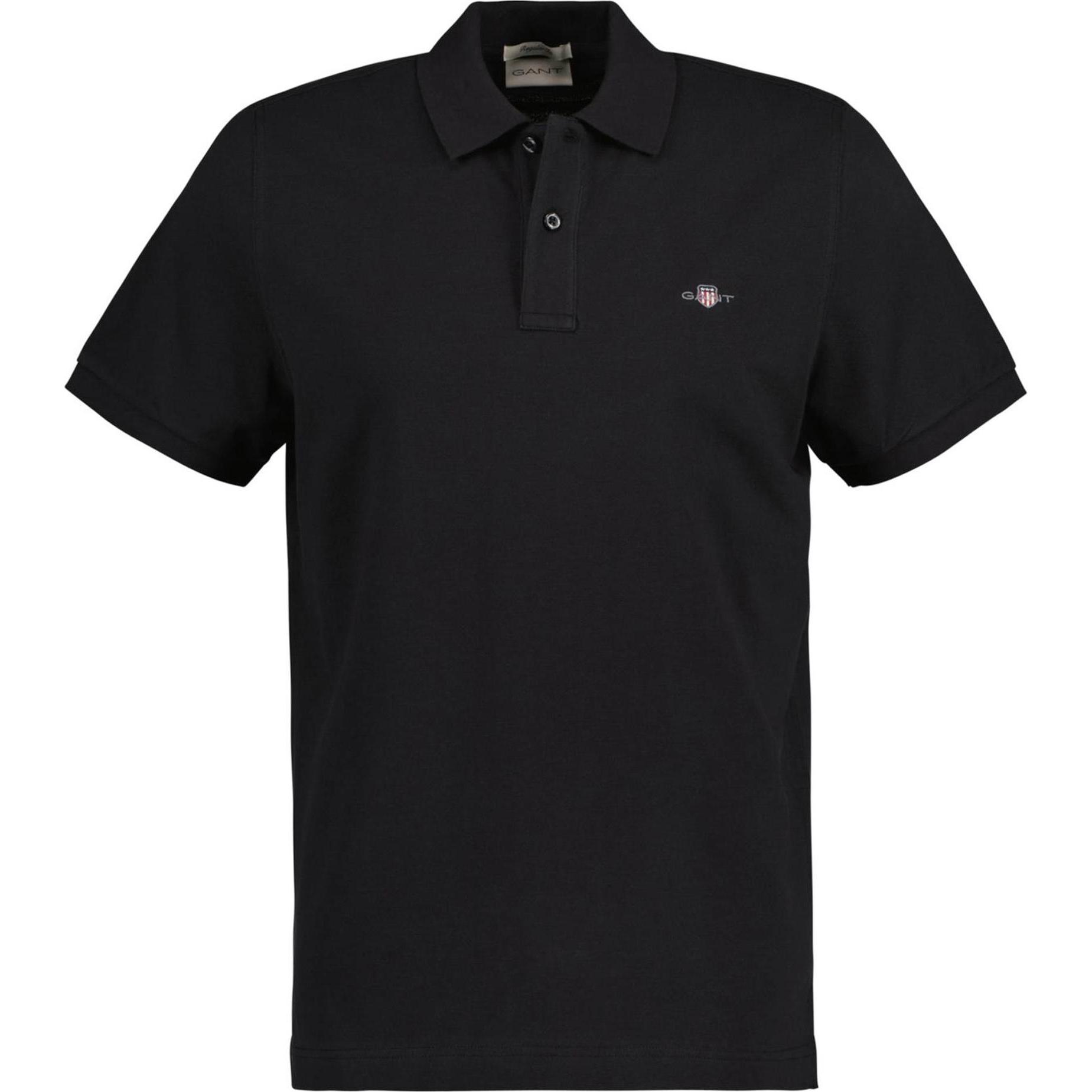 GANT, Herren, Shirt, Poloshirt Regular Fit, Schwarz, (XXL)