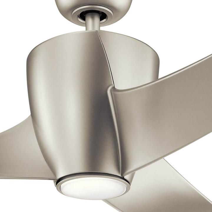 Actual product image Elstead Lighting Phree silent ceiling fan with LED light Ø142cm + remote control nickel (38.20 dB)