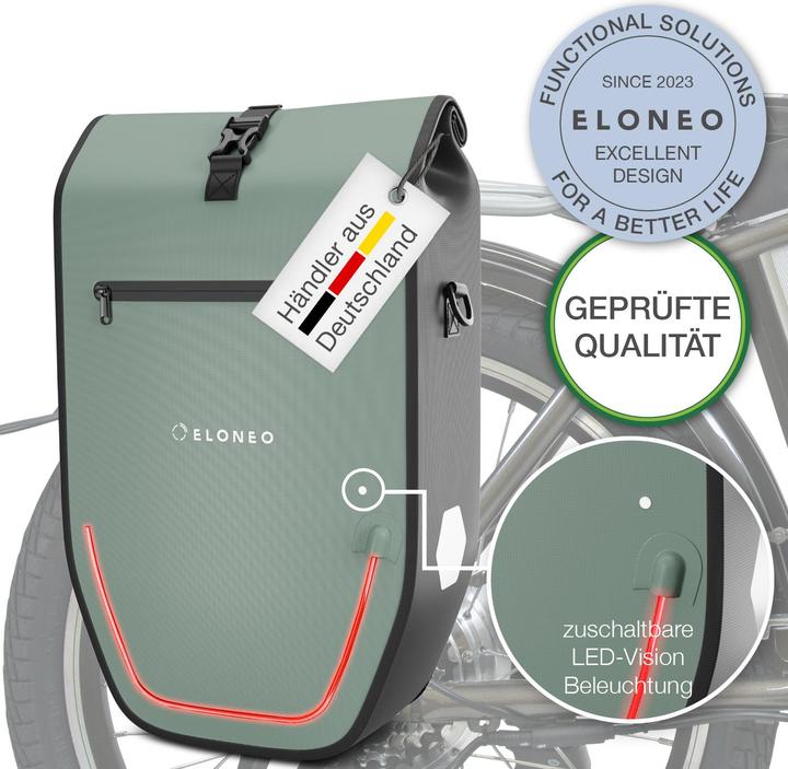 Actual product image Eloneo Bicycle bag for laptop (28 l, Luggage carrier bag)