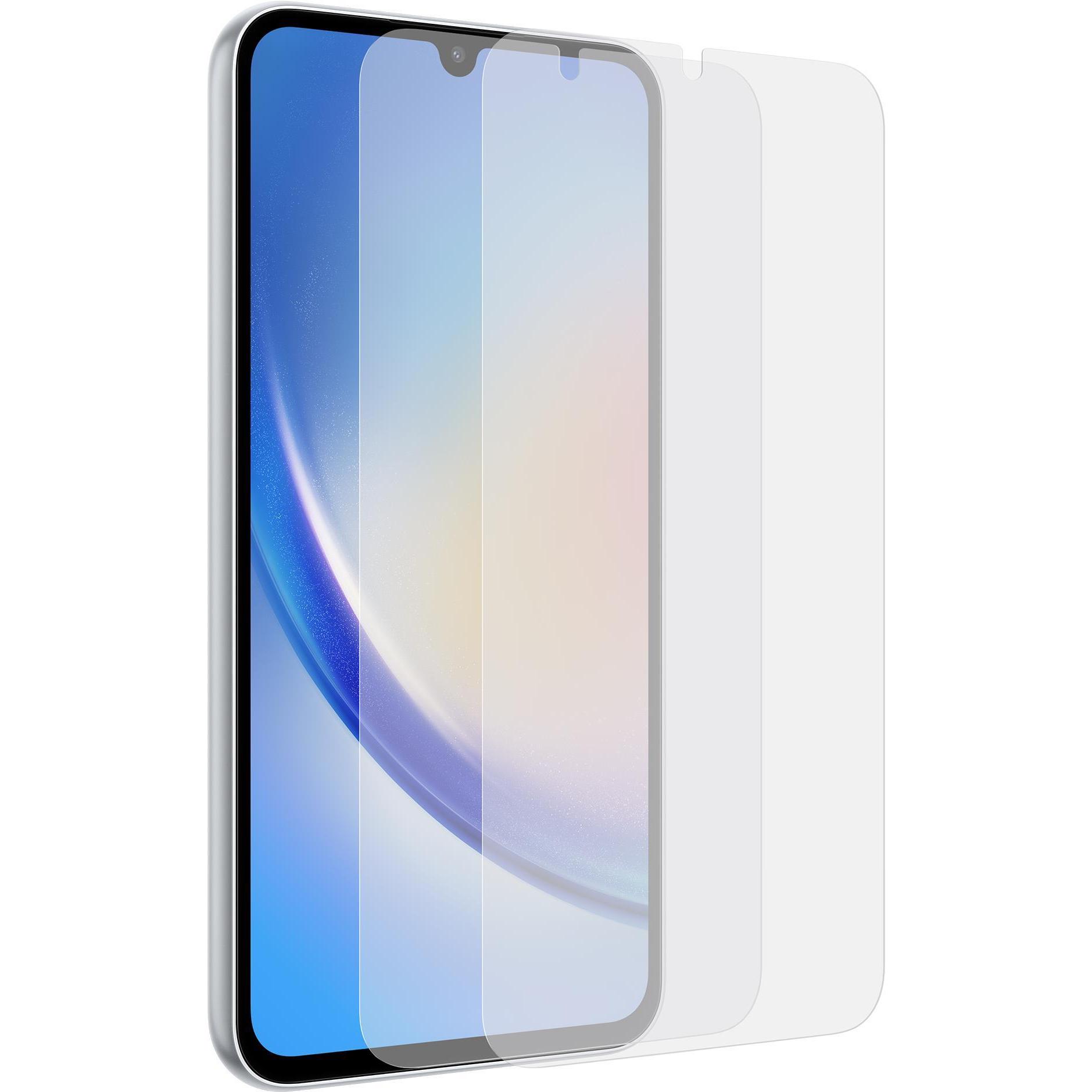 Samsung Screen Protector (2 Stück, Samsung Galaxy A34 5G), Smartphone Schutzfolie, Transparent