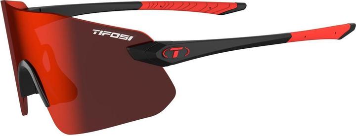 Tifosi Vogel SL Mattes Schwarze Brille (Rauchrot 15,4% Lichtübertragung) (neu) (Matte Black, smoke red)