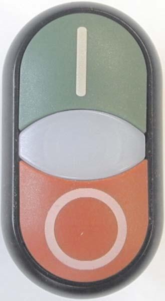 Actual product image Eaton Double pushbutton M22 DDLF GR X1/X0 front plastic 1 pc.