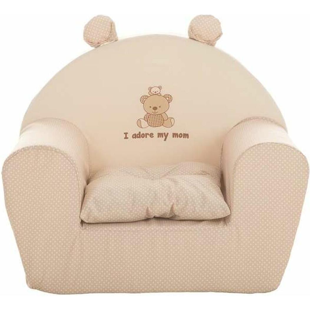 BigBuy, Poltrona + Sedia bambini, Kindersessel I adore my mom 44 x 34 x 53 cm Beige (Poltrona per bambini)