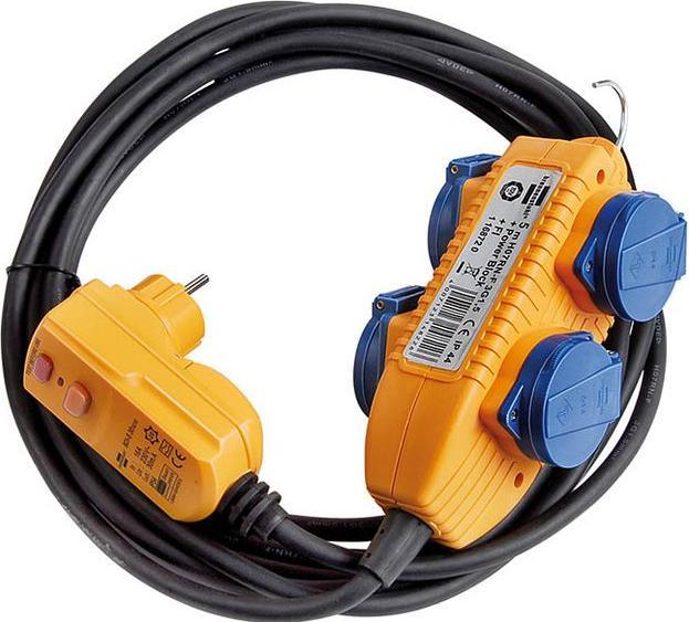 Actual product image Brennenstuhl Protective adapter cable FI IP54 with power block 5m H07RN-F3G1.5 (5 m)