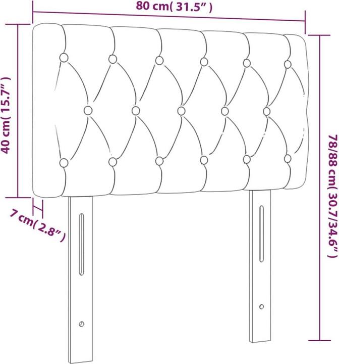 Actual product image vidaXL Mathew (200 x 7 x 128 cm)