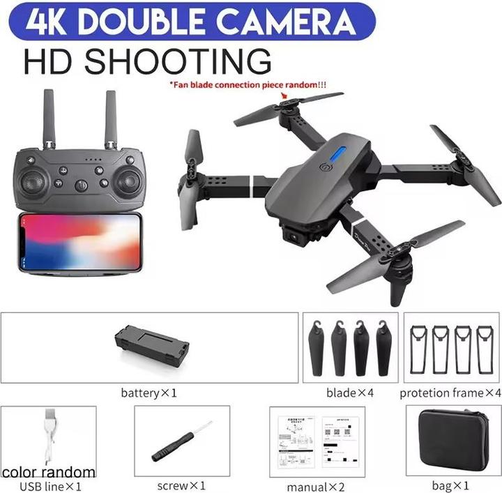 Actual product image Cbx RC 4K E88Pro Drohne Quadcopter mit Dualkamera (15 min, 0.00 Mpx)