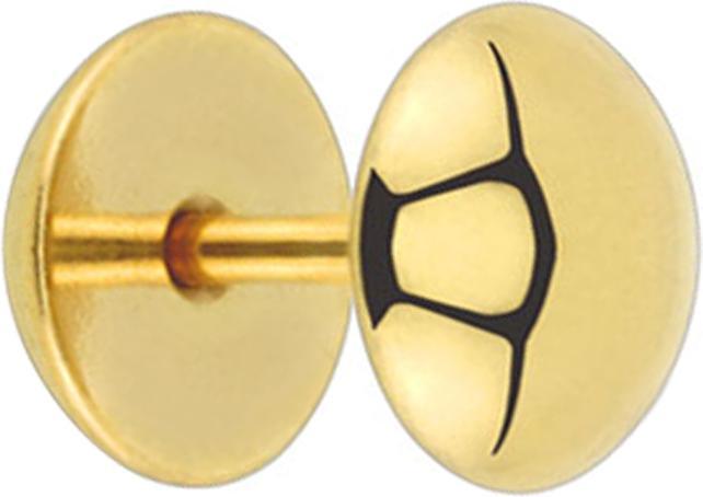 Produktbild Star Piercing Fake Plug Halbkugel vergoldet (ohne Messing, Chirurgenstahl 316L)