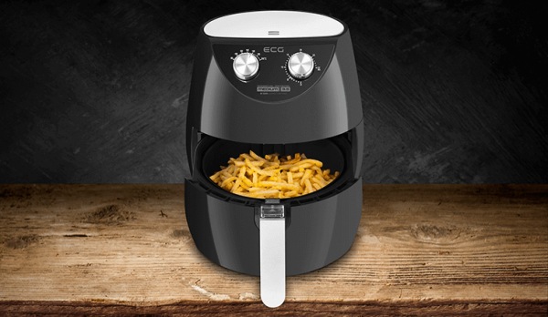 Actual product image ECG AF 3500 fryer Single Hot air fryer Black, Stainless steel